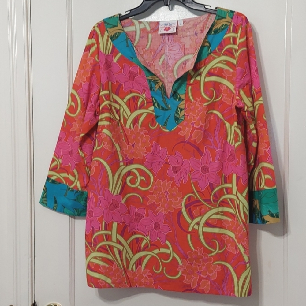 Chatti Patti colorful print tunic top Large